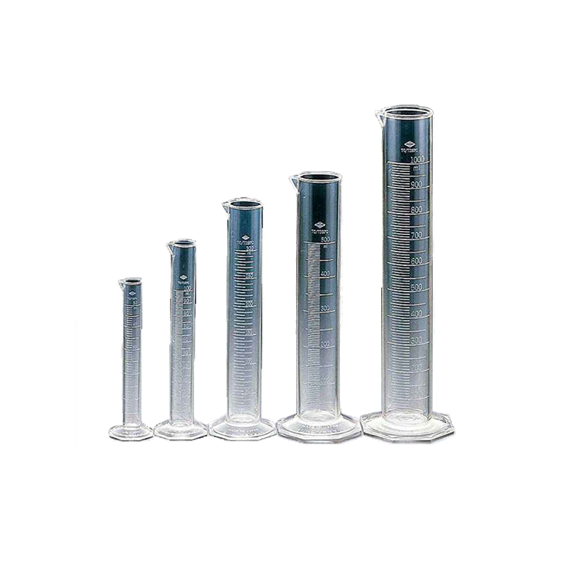 Plastic measuring cylinder